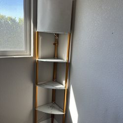 Corner Lamp With 4 Shelves 