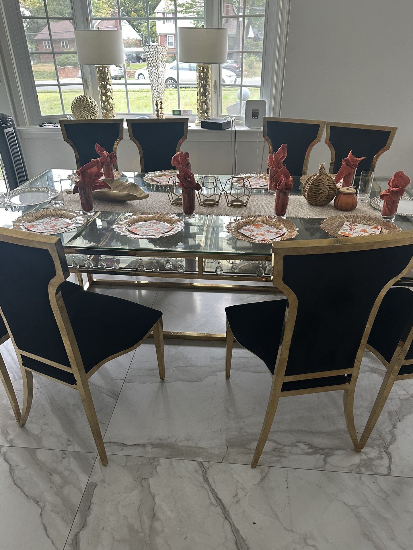 Dining room table and chairs