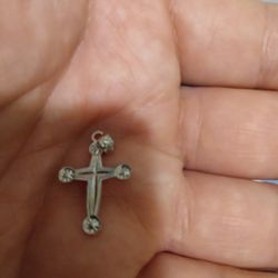 Crucifix Charm 925 Sterling Silver