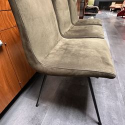 4 Ligne roset ‘TV Chairs’ Upholstered In Alcantara Fabric 