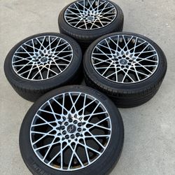 rims Staggered black  5 Lugs Universal 5x114.3 - 5x100 For Mustang Infiniti Scion Camry Corolla Lexus Altima Maxima Audi Subaru Volkswagen Saab Mazda 