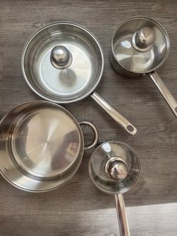 7pc Stainless Steel Cookware Set with Lids