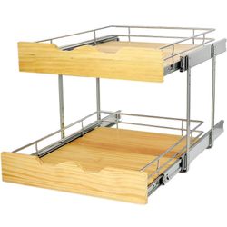 2 Tier Pull Out Cabinet Organizer (17" W x 21" D