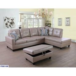 BRAND NEW SECTIONAL SOFA COUCH SET WITH OTTOMAN INCLUDED