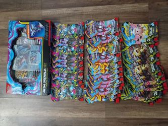 43 pokemon packs brand new pitch black perfect order chaos rising  mega green  ninja box