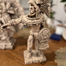 Aztec Warrior Statues