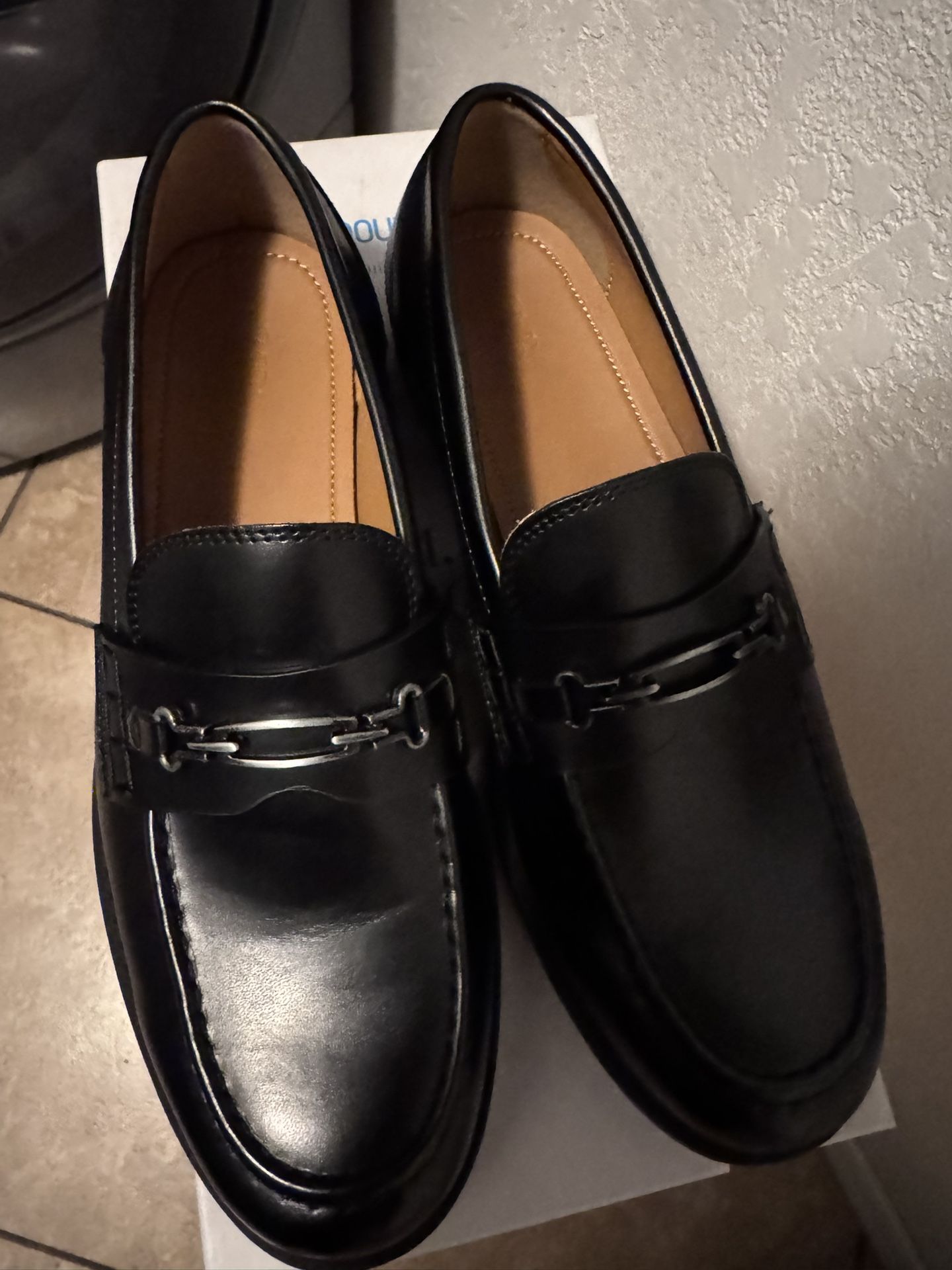 Zara Leather Loafers Size 9