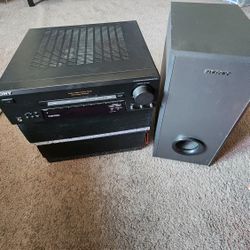 Sony STR-V220 Audio/Video Receiver + SS-SW115 Subwoofer – $25 (Bundle Deal!)