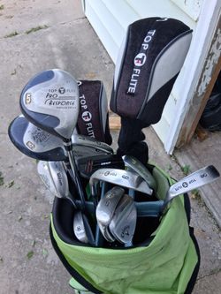 Gold Clubs With Bag