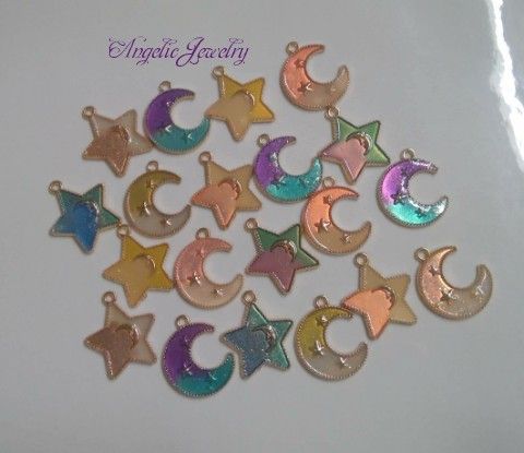 Moon & Star Charm Lot/ no. C-17