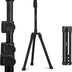Pivo 63" Extendable Cell Phone & Camera Tripod with Sturdy, Lightweight, Portable, Foldable Stand