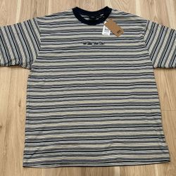 Vans Black, White, and Gold Striped Cameron Tshirt Size Men’s Large New with tag