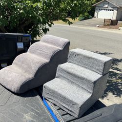 Pet Dog Cat Kitty Stairs Lightweight Hard Foam Steps 16” and 14” High House Home Couch Bed like New $35 Each 