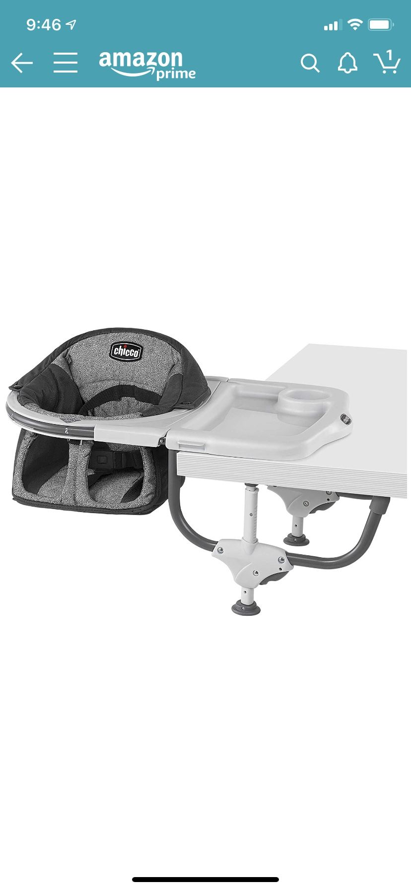 Chicco hook on high chair for counter
