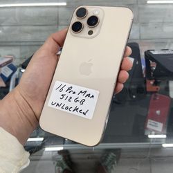 16 Pro Max Unlocked.  Cash Or $50 Down W Approval 
