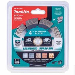 Makita 4.5 in. Segmented Turbo Rim Diamond Blade for General Purpose