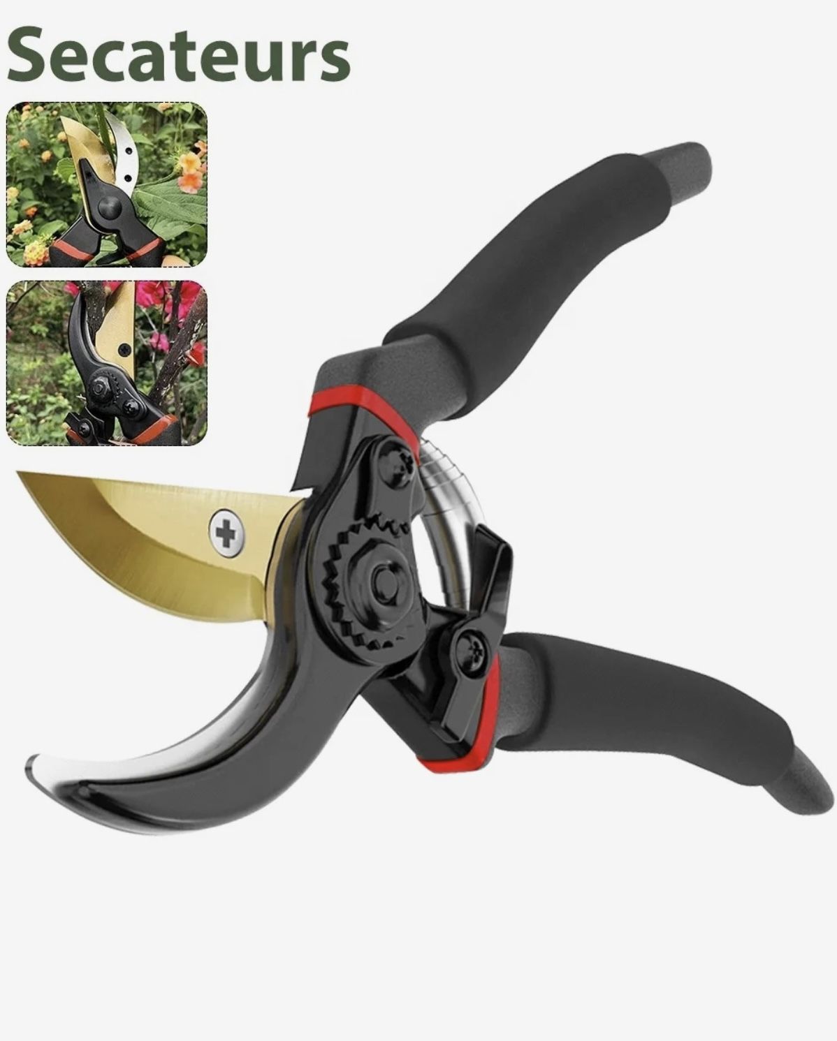 8" professional premium titanium bypass pruning shears (GPPS-1003),hand pruners, garden clippers.