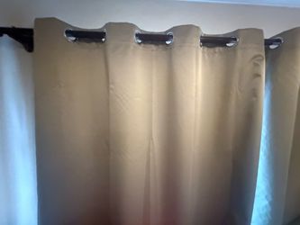 54”x84” Brand new taupe curtain