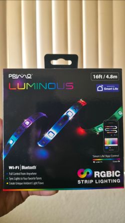 Strip lights for decorations.
