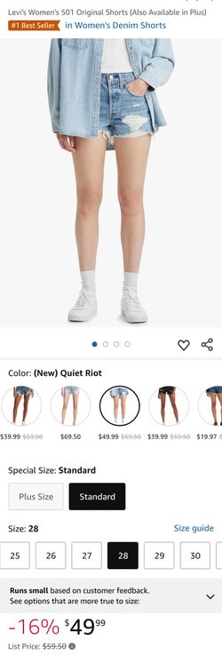 501 Jean Shorts For Women High Rise Fitted Through Hip