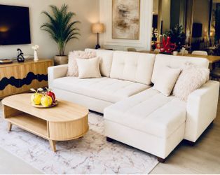 SECTIONAL SLEEPER LIGHT CREAM 105x60