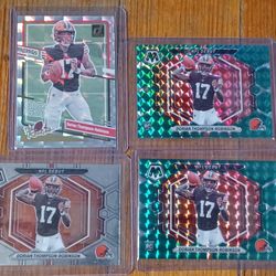 Dorian Thompson Robinson Rookie Cards 4 Lot Mosiac Prism Green Browns Eagles UCLA