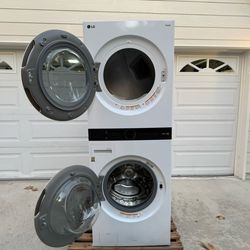 LG WashTower Stacked SMART Laundry Center 4.5 Cu.Ft. Front Load Washer & 7.4 Cu.Ft. Electric Dryer