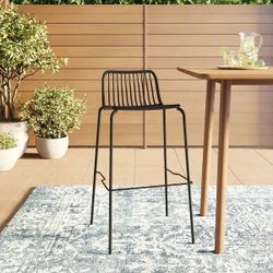 Cypress Outdoor Barstool (Set of 2) - Black