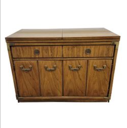 Vintage Huntley Thomasville Campaign Style Server Dry Bar