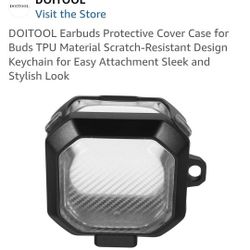 DOITOOL Earbuds Protective Cover Case for Buds TPU Material Scratch-Resistant Design Keychain for Easy Attachment Sleek and Stylish Look new $4
