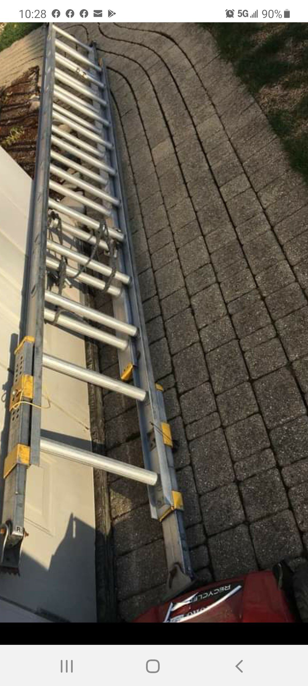 24 ft adjustable ft extension ladder