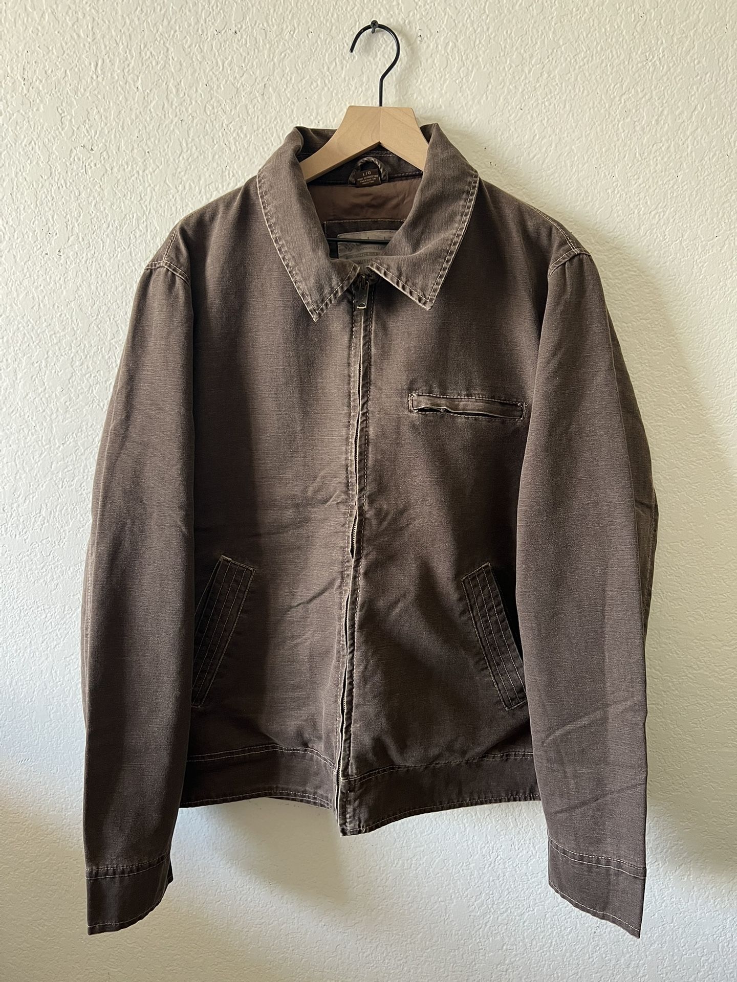 Columbia Jacket Size L Distressed Beautifully Faded Brown