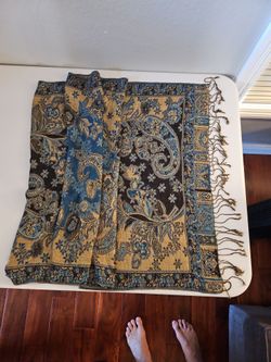 Pashmina shawl, Real Silk and Pashmina wool