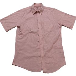 L.L. Bean Men’s Trim Fit M-Tall Short Sleeve Button Down Shirt Size XL