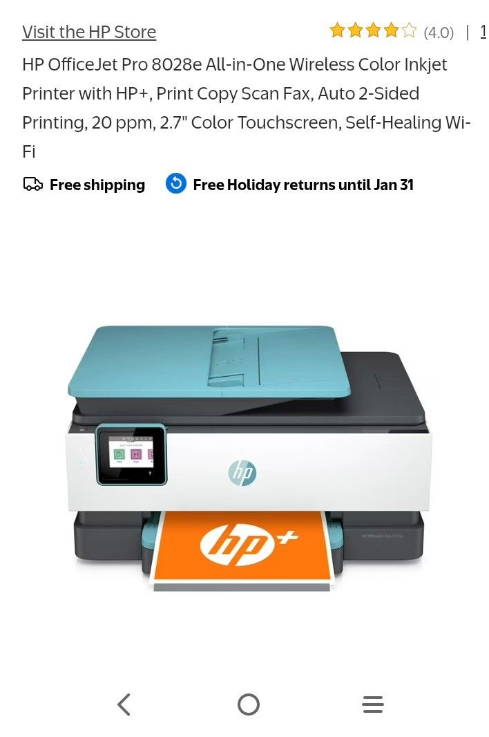 Hp 3 In 1 Wireless Printer Copy And Fax