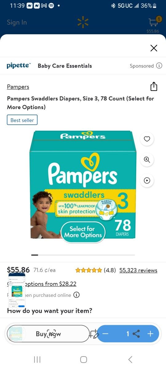 Pampers Size 3 Unit 78