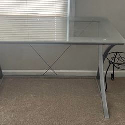 Office Desk Glass & Metal / Must Pickup