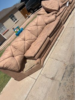 Brown U shaped sectional