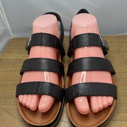 Aerin Addie Flat Sandal, Black