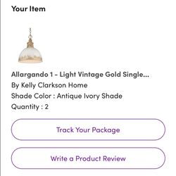 White and gold pendant lights