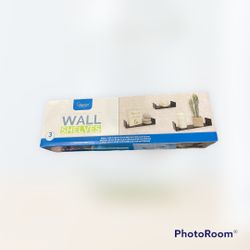 Black Wood Wall Shelves 