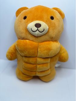 Kawaii Muscle Plush Brown Bear