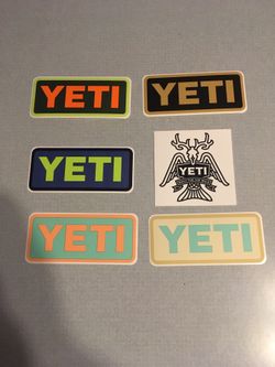6 new Yeti stickers