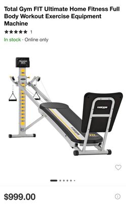 Total Gym FIT Ultimate Home Fitness Full Body Workout Exercise Equipment Machine