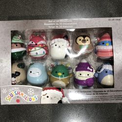Set Of 10 Ornaments| Squishmallows, New Sealed Box