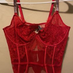 Red Victoria Secret Bodysuit 