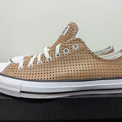 Converse Chuck Taylor All Star Ox Low Leather Rose Taupe Brown Men's Size 11 A13414C