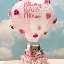 Baby shower gift - Diaper Hot Air Balloon 