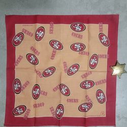 VINTAGE 1999 NFL SAN FRANCISCO 49ERS BRANDED BANDANA / HANKERCHIEF