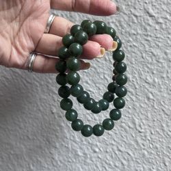 10mm Natural Hetian Jade Seed Material Double-Wrap Bracelet Jasper Choker Necklace